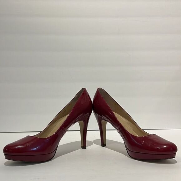 Ellen Tracy Patton Cherry Red Heels Size 7.5 - Picture 14 of 15